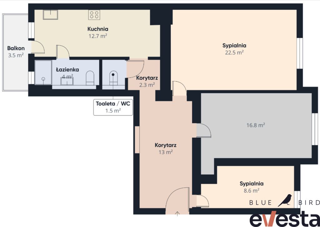 Mieszkanie 3-pokojowe Wrocław, ul. Piastowska. Zdjęcie 14