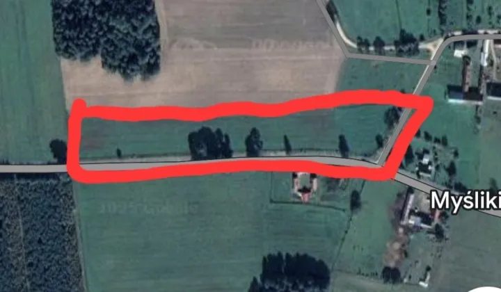 Działka rolno-budowlana Myśliki
