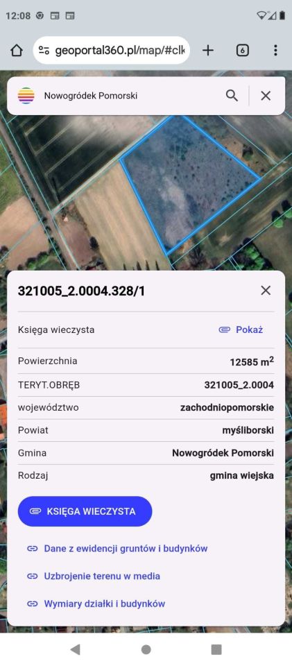 Działka rolna Nowogródek Pomorski. Zdjęcie 5