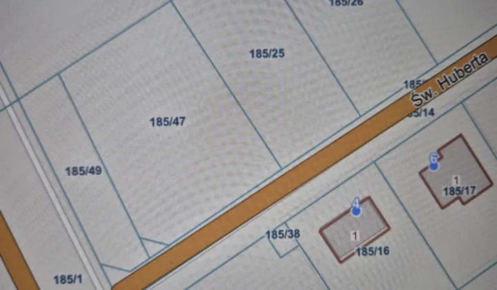 Działka budowlana Skrzynki, ul. św. Huberta