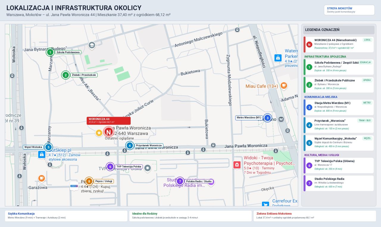 Mieszkanie 2-pokojowe Warszawa Mokotów, ul. Jana Pawła Woronicza. Zdjęcie 9