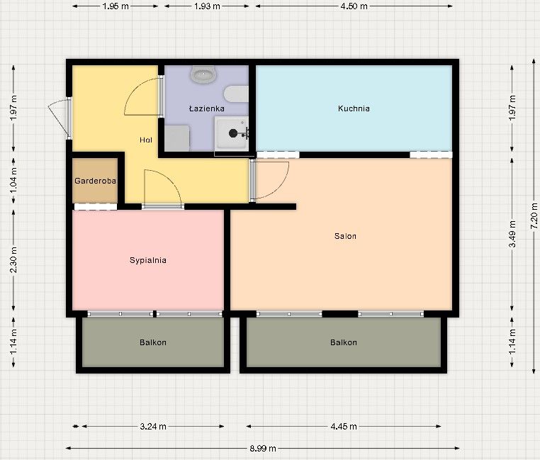 Mieszkanie 2-pokojowe Sosnowiec Centrum, ul. Wspólna. Zdjęcie 11