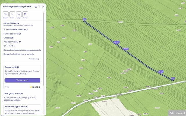 Działka leśna Giedlarowa. Zdjęcie 1