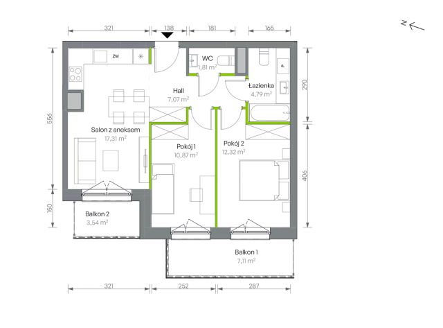 Mieszkanie 3-pokojowe Warszawa Targówek, ul. Oliwska. Zdjęcie 16