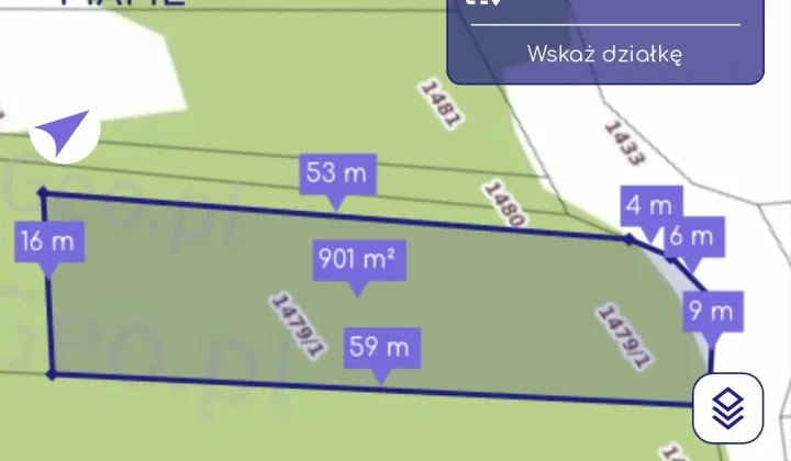 Działka rolno-budowlana Krasnobród, Wąwóz