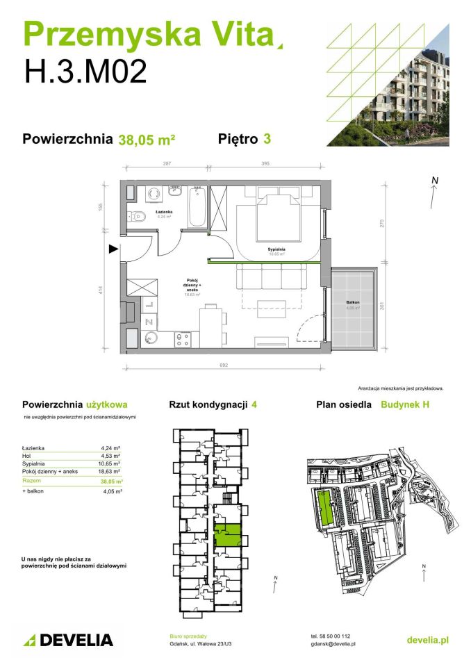 Mieszkanie 2-pokojowe Gdańsk Ujeścisko, ul. Przemyska. Zdjęcie 11