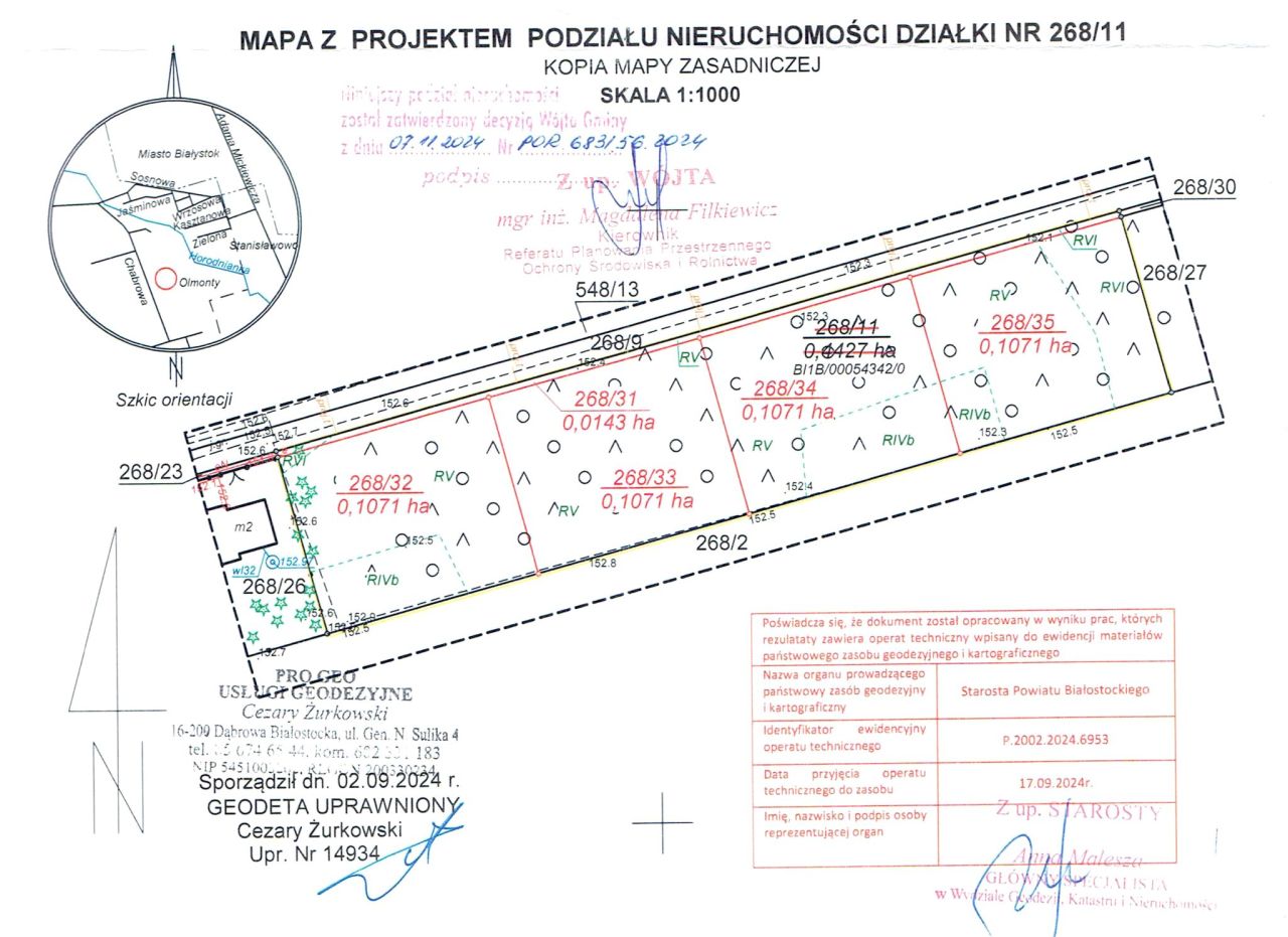 Działka budowlana Olmonty, ul. Chabrowa. Zdjęcie 5