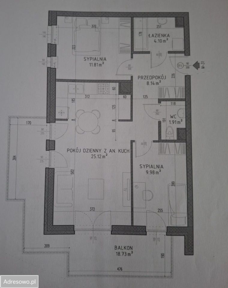 Mieszkanie 3-pokojowe Lublin Felin, ul. Zygmunta Augusta. Zdjęcie 4