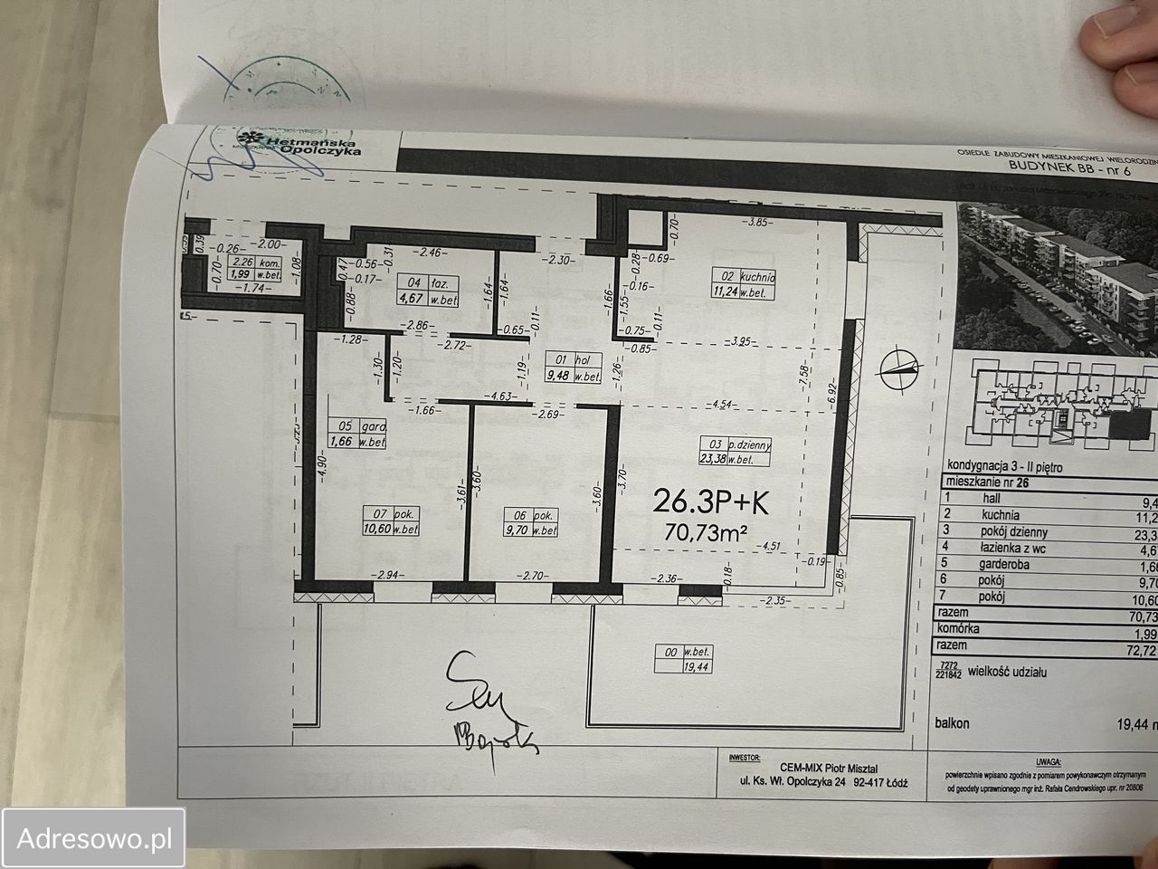Mieszkanie 3-pokojowe Łódź Widzew, ul. Księcia Janusza Mazowieckiego. Zdjęcie 3