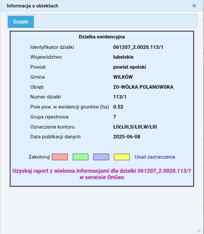 Działka rolna Wólka Polanowska. Zdjęcie 1