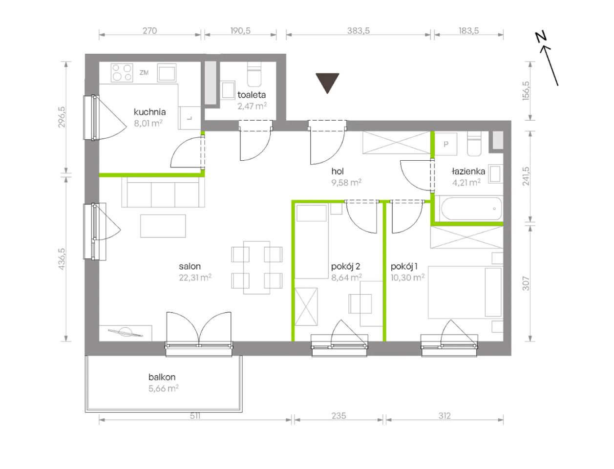 Mieszkanie 3-pokojowe Warszawa Chrzanów, ul. Szeligowska. Zdjęcie 8