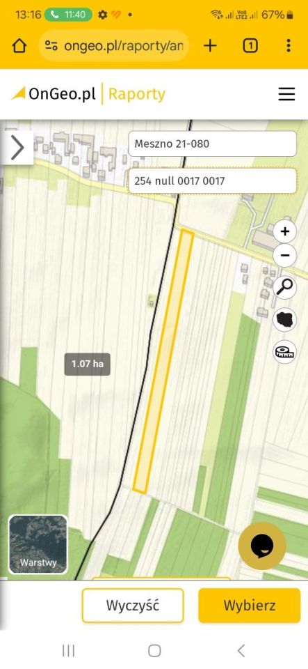 Działka budowlana Meszno