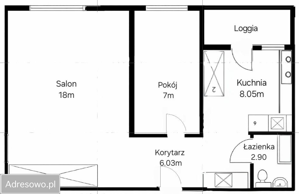 Mieszkanie 2-pokojowe Bydgoszcz Wyżyny, ul. Glinki. Zdjęcie 5