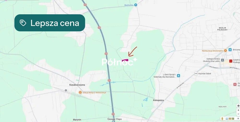 Działka budowlana Konopnica. Zdjęcie 3