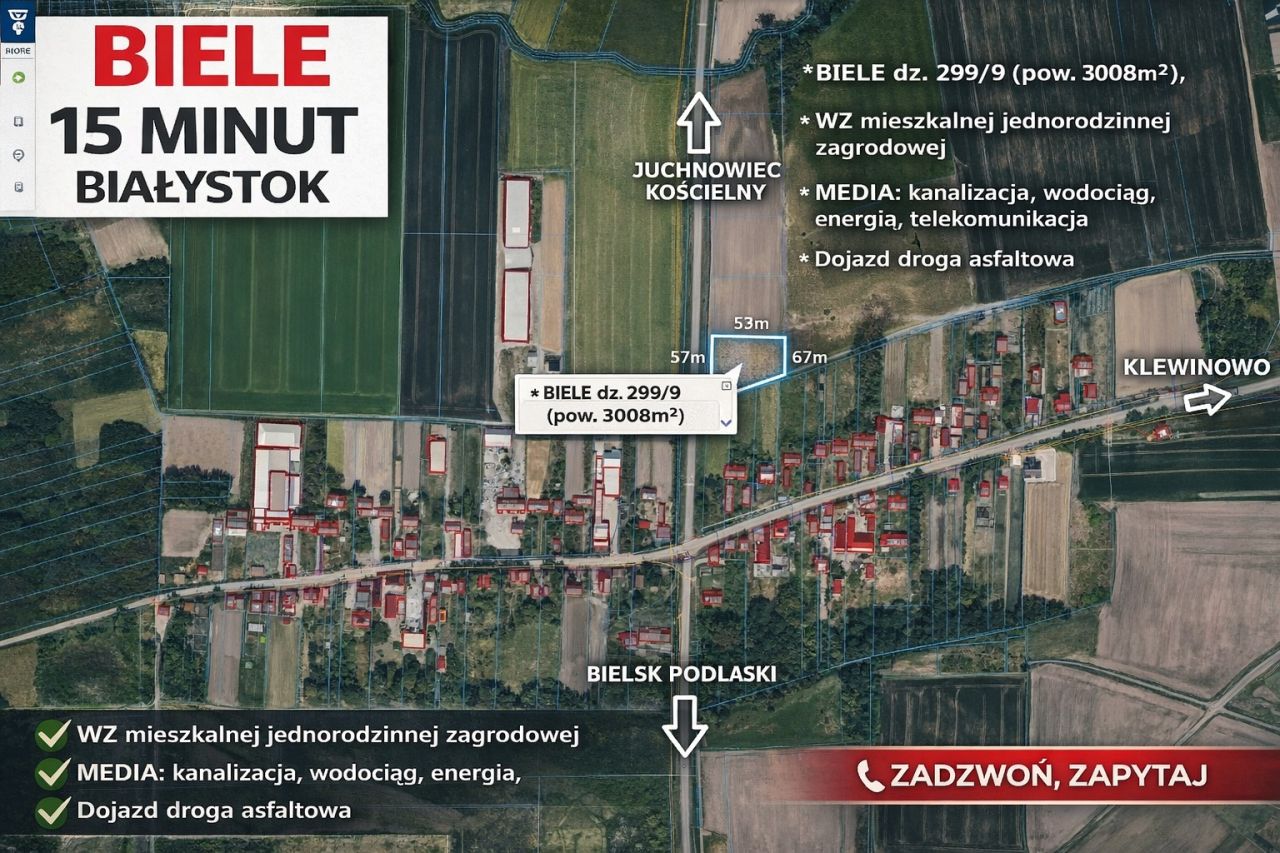 Działka rolno-budowlana Biele. Zdjęcie 1