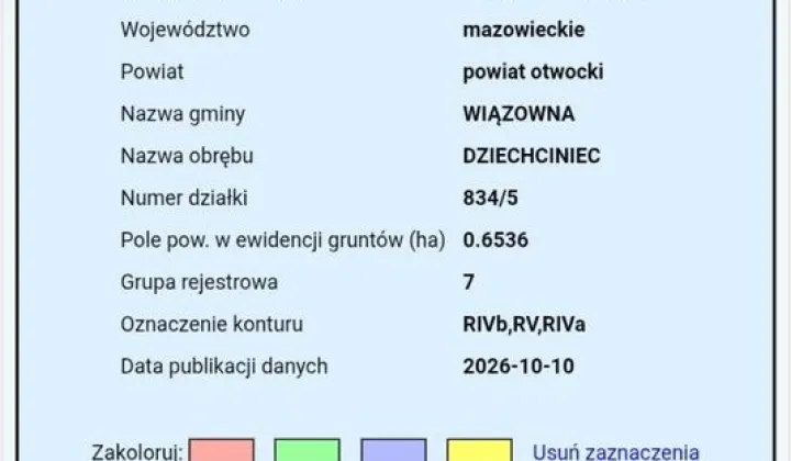 Działka inwestycyjna Dziechciniec, ul. Ziołowa