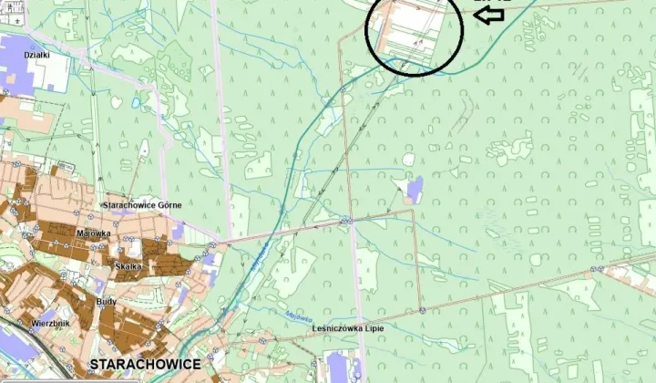 Działka budowlana Lipie, ul. Komorniki