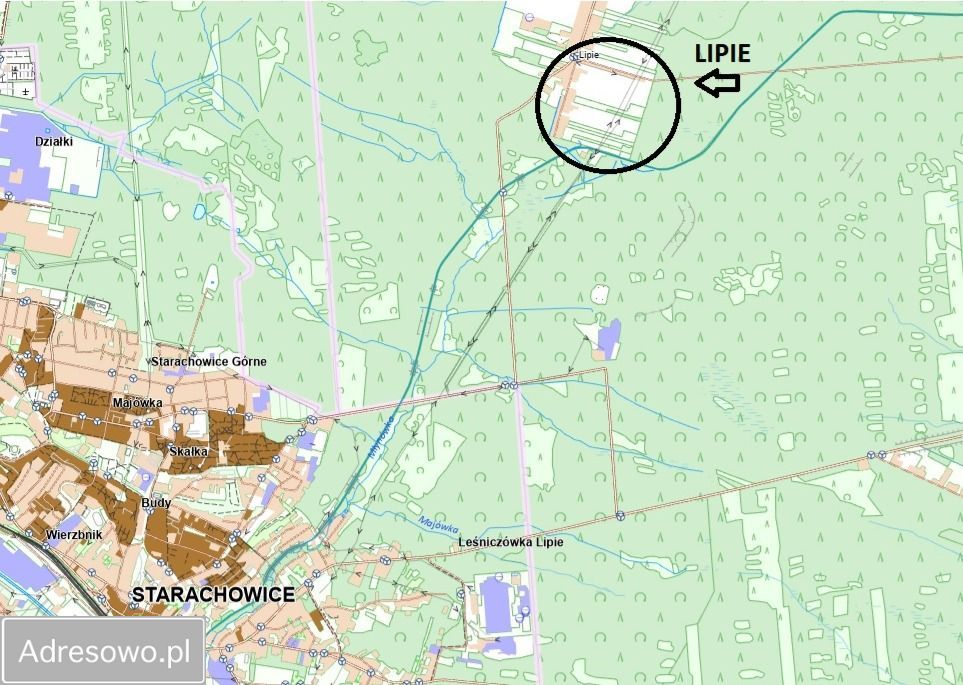 Działka budowlana Lipie, ul. Komorniki