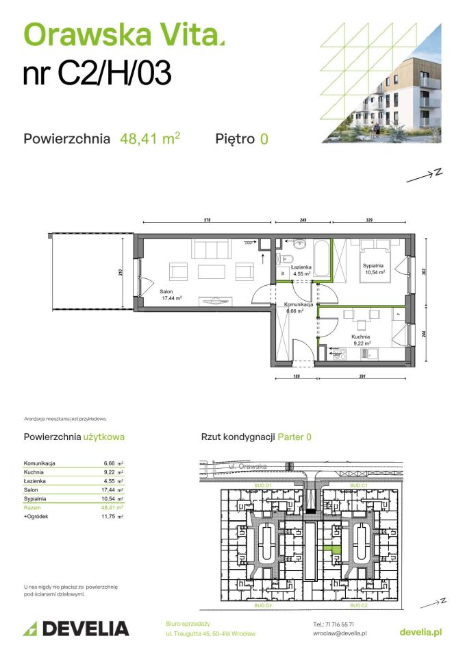 Mieszkanie 2-pokojowe Wrocław Ołtaszyn, ul. Orawska. Zdjęcie 8
