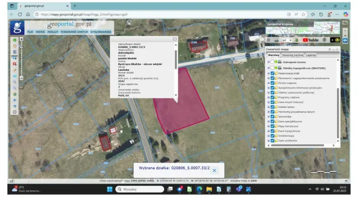 Działka budowlana Lasówka