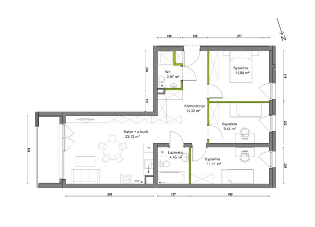 Mieszkanie 4-pokojowe Wrocław Ołtaszyn, ul. Orawska. Zdjęcie 8