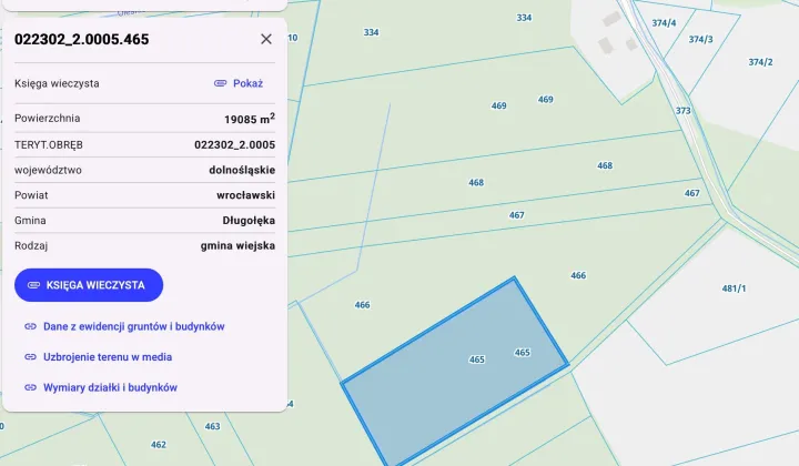 Działka rolna Brzezia Łąka