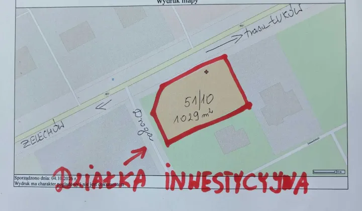 Działka inwestycyjna Ryżki