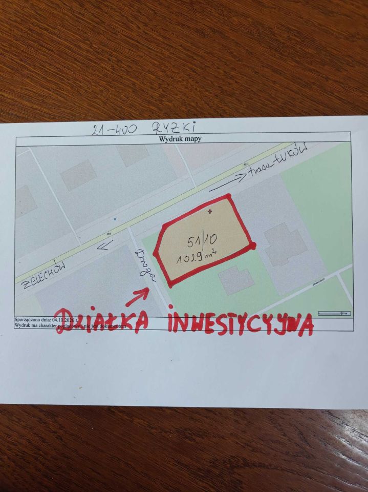 Działka inwestycyjna Ryżki. Zdjęcie 1