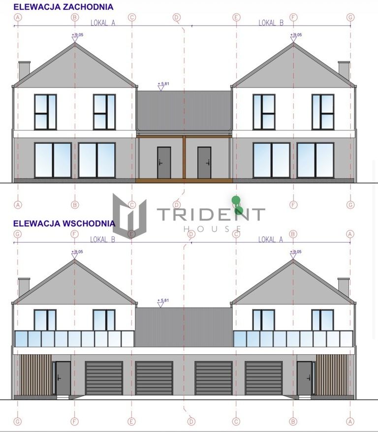 bliźniak, 4 pokoje Łubna