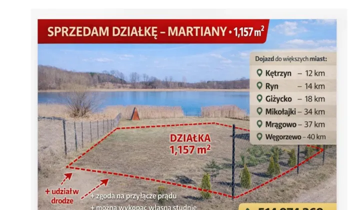 Działka rekreacyjna Martiany