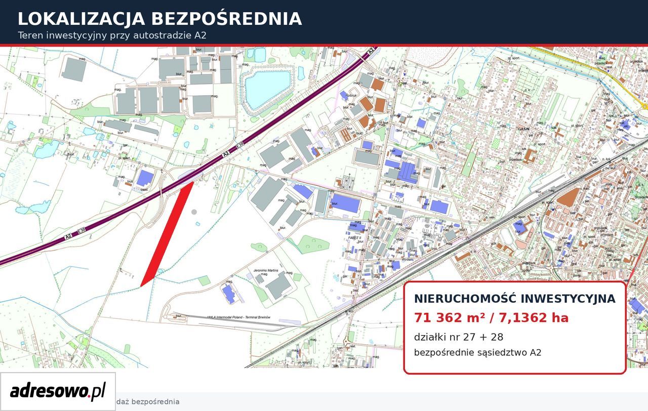 Działka inwestycyjna Brwinów. Zdjęcie 2