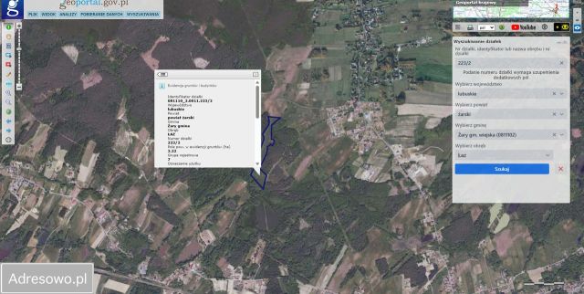 Działka rolna Łaz. Zdjęcie 1