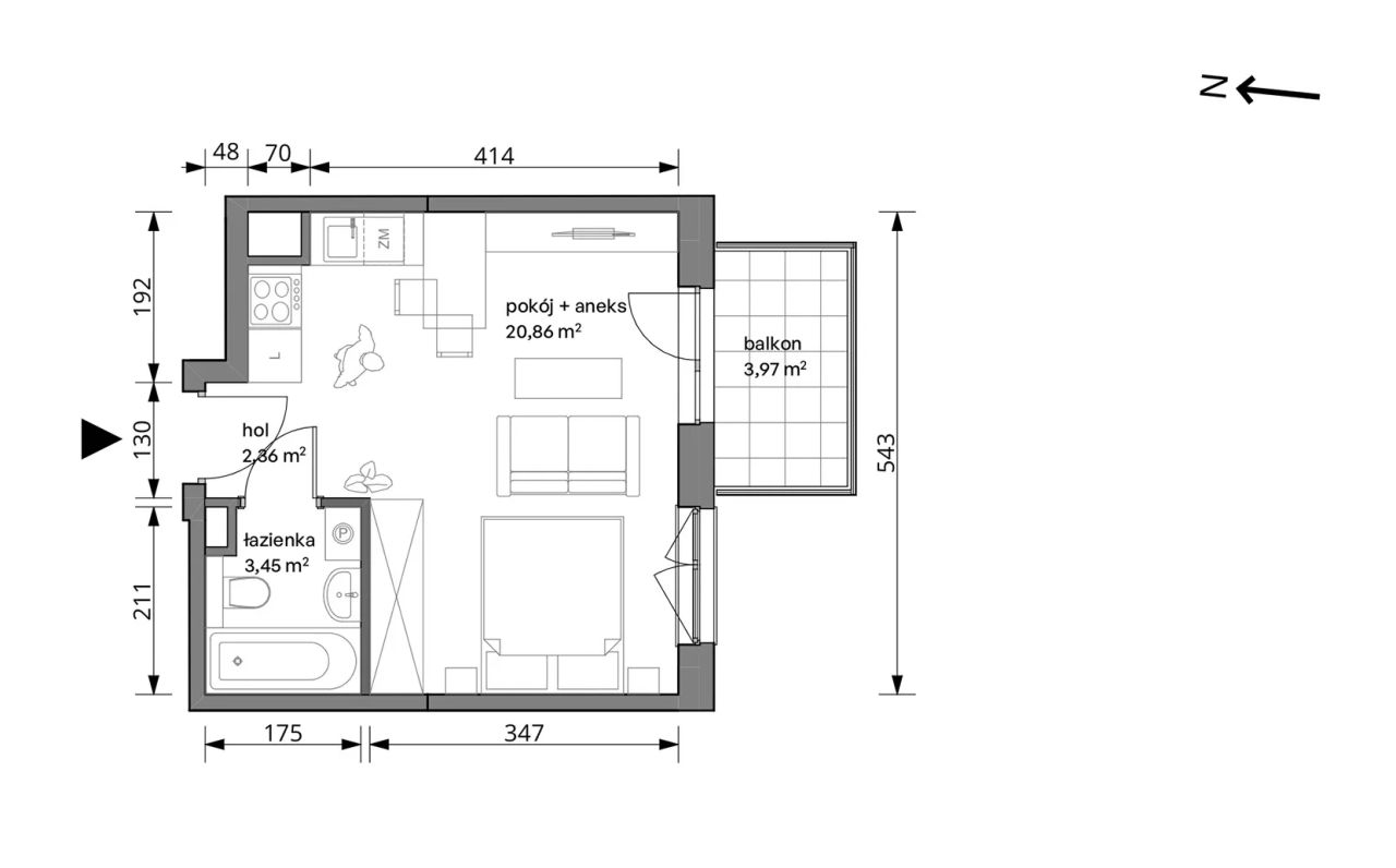 Mieszkanie 1-pokojowe Warszawa Włochy, ul. Trzcinowa. Zdjęcie 11