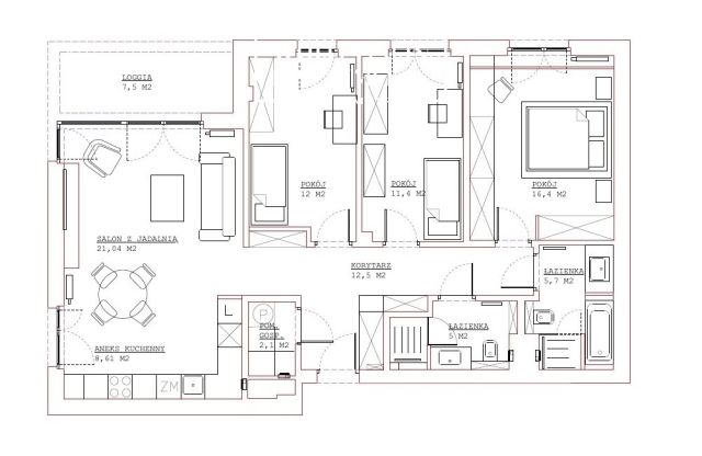 Mieszkanie 4-pokojowe Warszawa Mokotów, ul. Białego Dębu. Zdjęcie 19