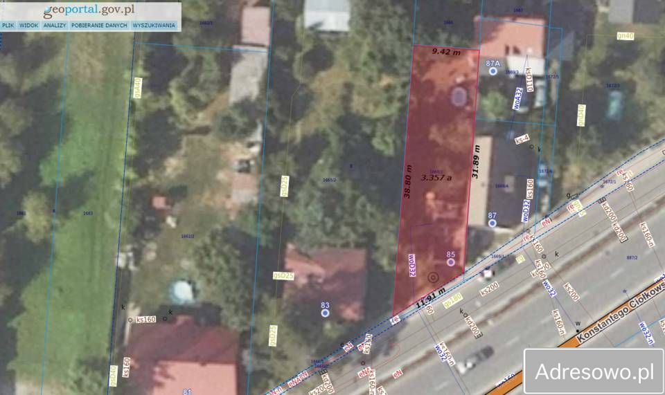 Działka budowlana Białystok Skorupy, ul. Konstantego Ciołkowskiego