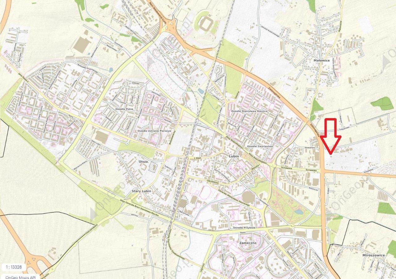 Działka budowlana Lubin, ul. Zielonogórska. Zdjęcie 4