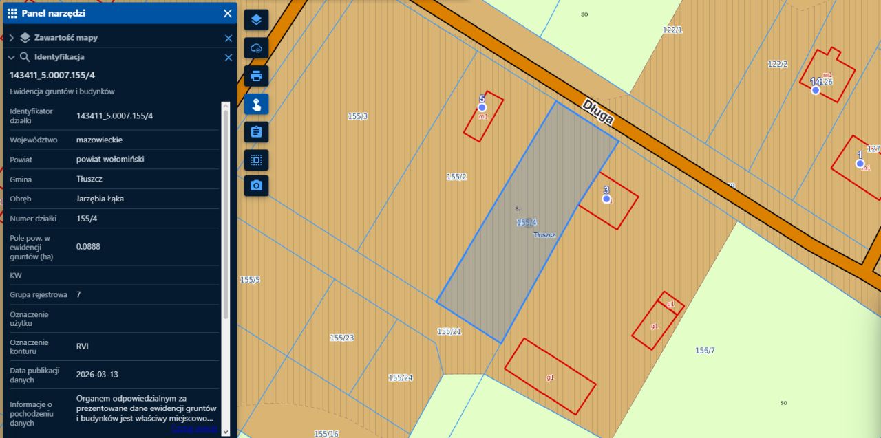 Działka rolno-budowlana Jarzębia Łąka, ul. Długa. Zdjęcie 1