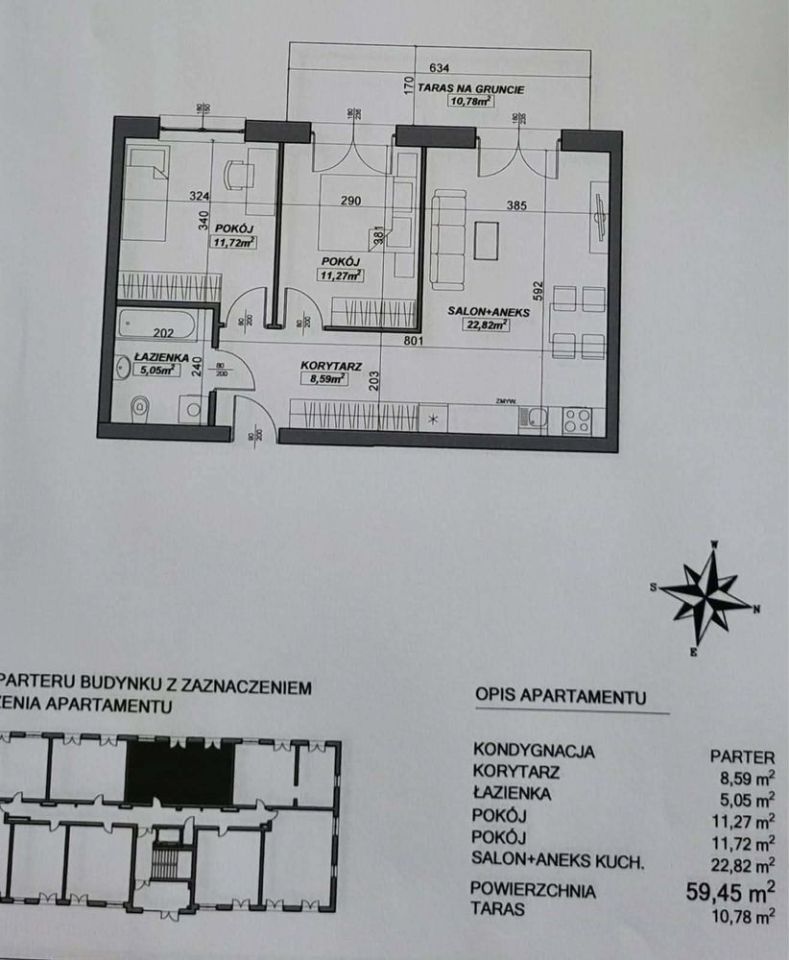 Mieszkanie 3-pokojowe Ciechanów Krubin. Zdjęcie 2