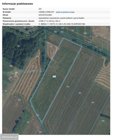 Działka rolna Golice-Kolonia. Zdjęcie 1