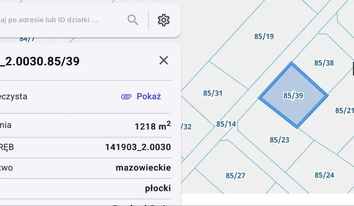 Działka budowlana Siecień