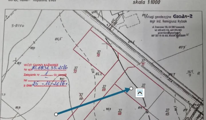 Działka budowlana Kopanina, ul. Wschodnia