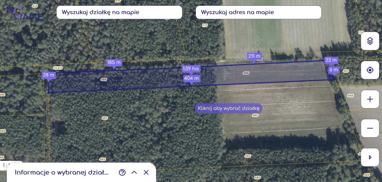 Działka leśna Kodeń Kodeń Pierwszy. Zdjęcie 1
