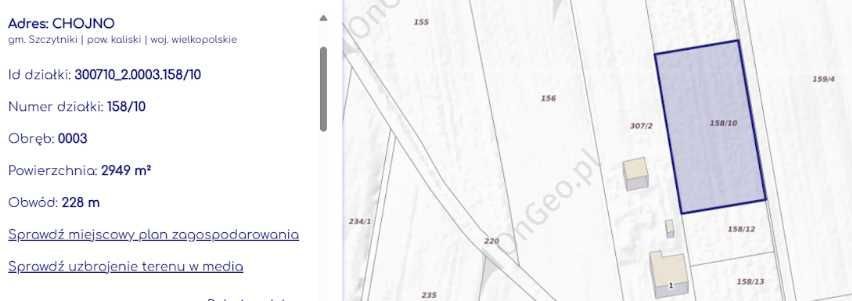Działka budowlana Chojno. Zdjęcie 1
