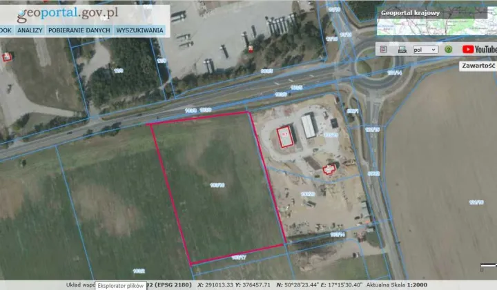 Działka inwestycyjna Głębinów