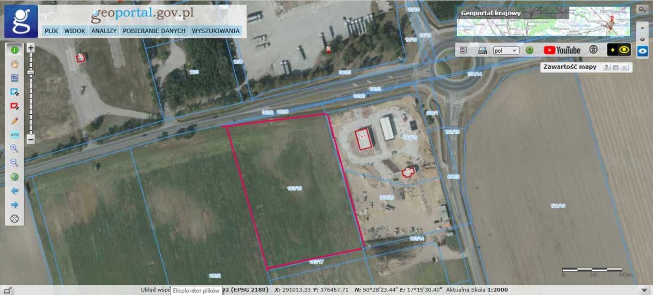 Działka inwestycyjna Głębinów