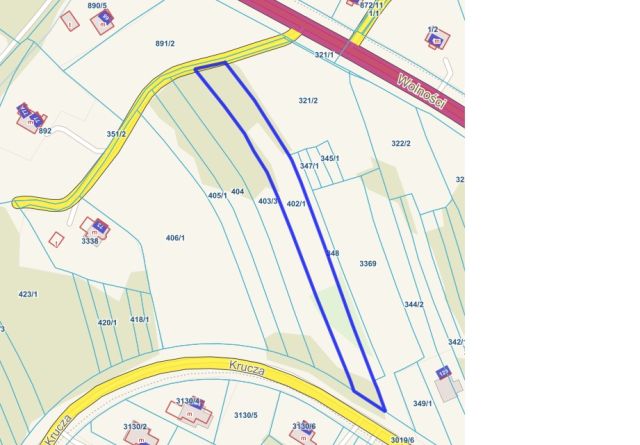 Działka budowlana Zagórz Dolina, ul. Krucza. Zdjęcie 1