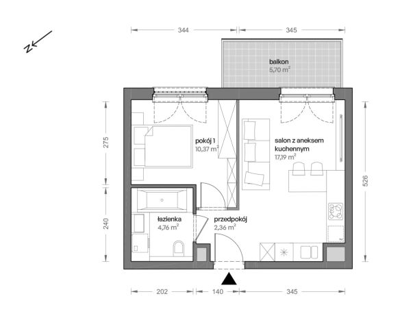 Mieszkanie 2-pokojowe Katowice Brynów, ul. Ceglana. Zdjęcie 7