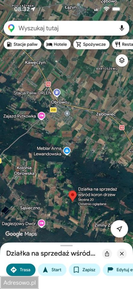 Działka Kolonia Obrowska, ul. Skośna. Zdjęcie 2