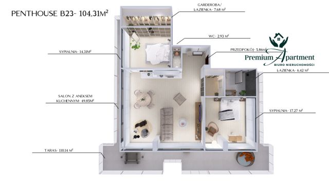Mieszkanie 3-pokojowe Busko-Zdrój, ul. Ludwika Waryńskiego. Zdjęcie 3