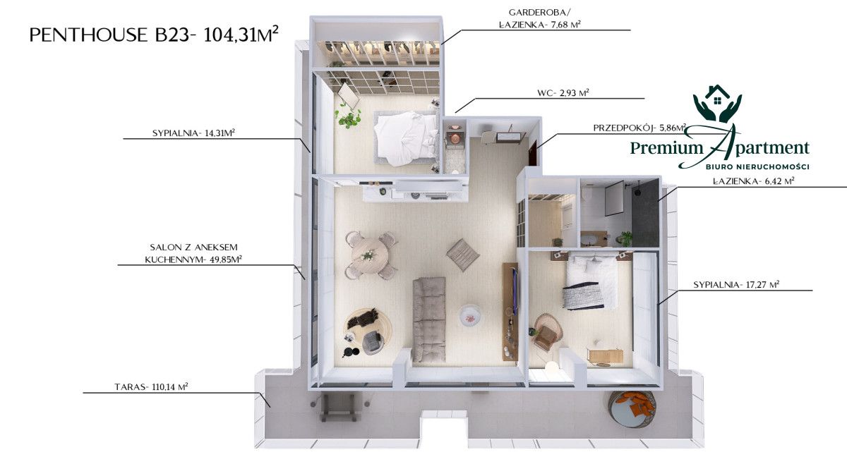 Mieszkanie 3-pokojowe Busko-Zdrój, ul. Ludwika Waryńskiego. Zdjęcie 5